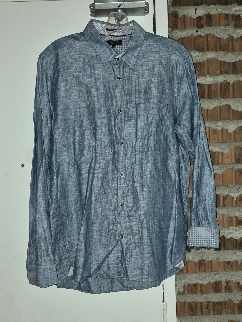 Ted Baker Button Up Dress Shirt Men Size 4 L Large
